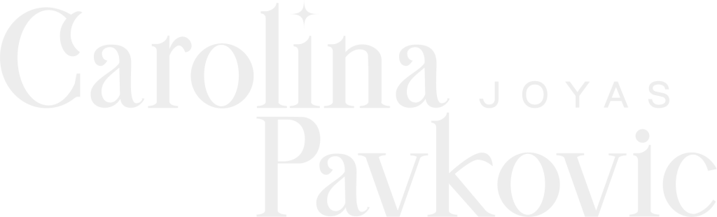 Logo Carolina Pavkovic Joyas versión blanca horizontal